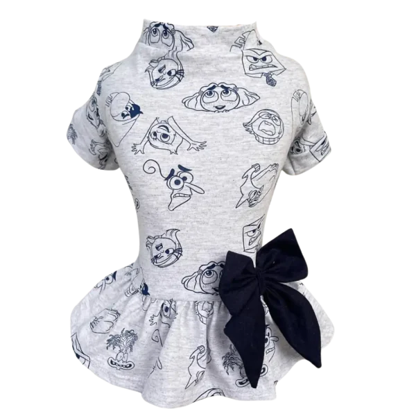 Vestido Divertidamente Cinza