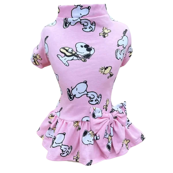 Vestido Snoopy Violão Rosa