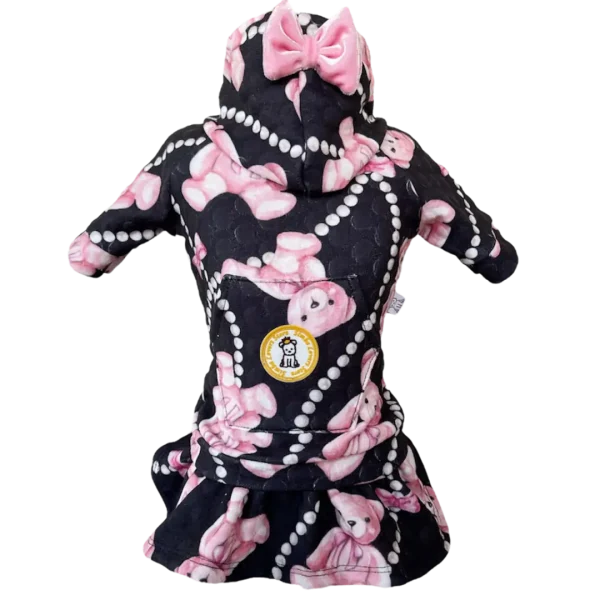 Conjunto Esporte Matelassê Ursinho Preto