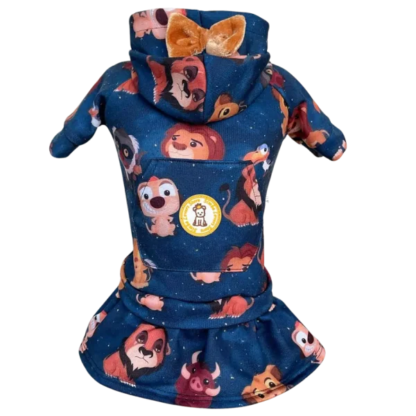 Conjunto Esporte Moletom Rei Leão Marinho Fem