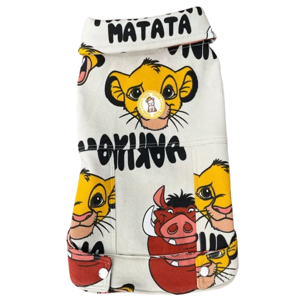 Jaqueta Moletom Rei Leão Cinza Masc