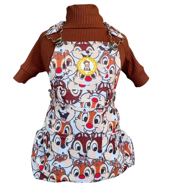 Jardineira Moletom Tico e Teco Masc (SEM CAMISETA)