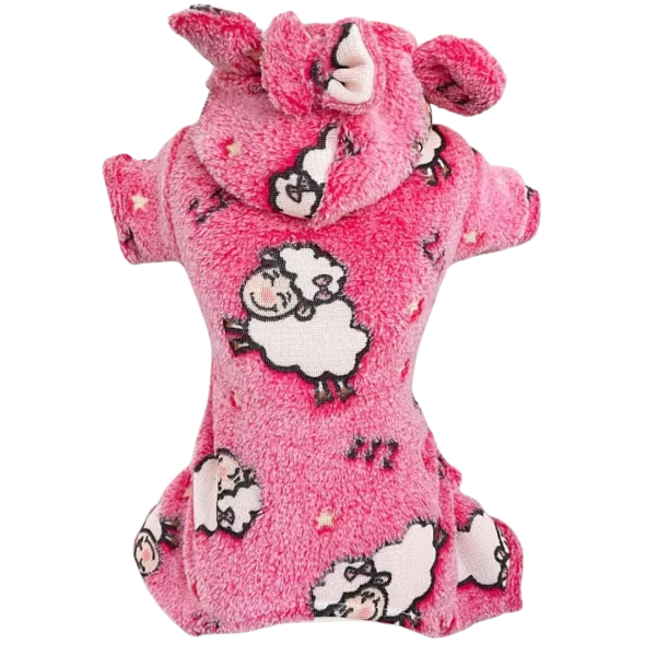 Pijama Fleece Carneirinho Rosa Brilha no Escuro