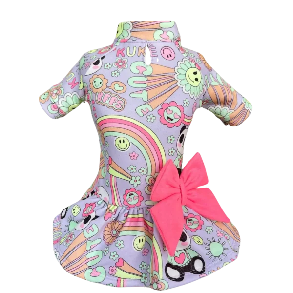 Vestido Moletom Panda Neon