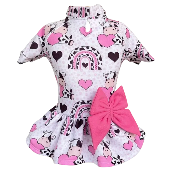 Vestido Moletom Vaquinha