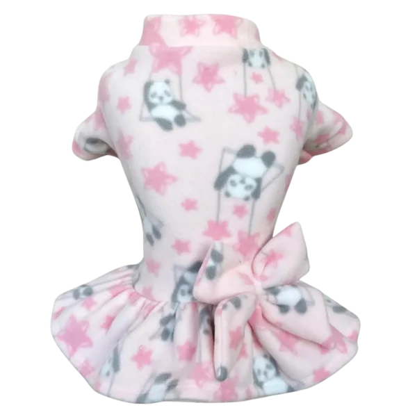 Vestido Soft Panda Rosa Bebê