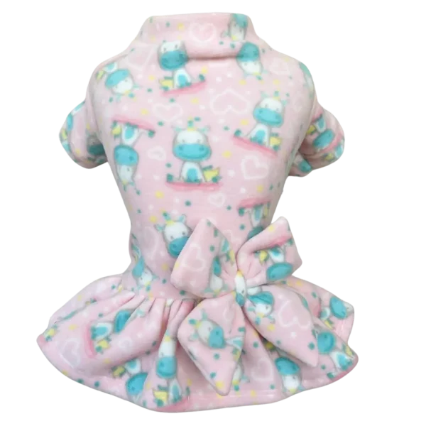 Vestido Soft Unicórnio Rosa Bebê