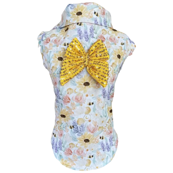 Camisa Regata Jardim Abelhinha Aquarela Fem