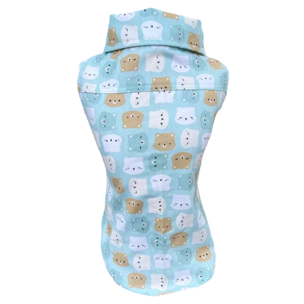 Camisa Regata Ursinho Rosto Verde Masc