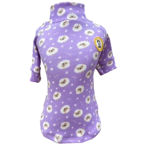 Camiseta Canelada Ovelha Lilás