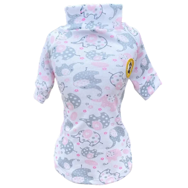 Camiseta Canelada Ribana Elefantinhos