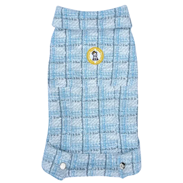 Jaqueta Tweed Azul Bebê Brilho Masc