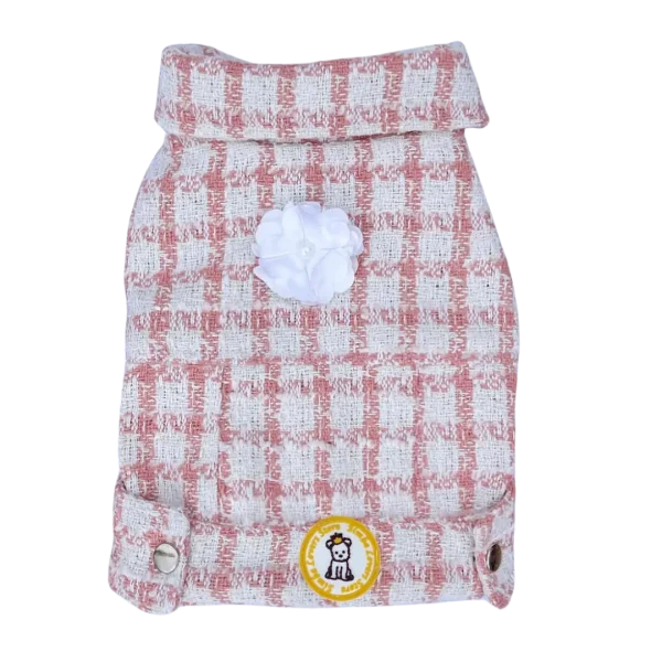 Jaqueta Tweed CROPPED Rosa Claro Flor