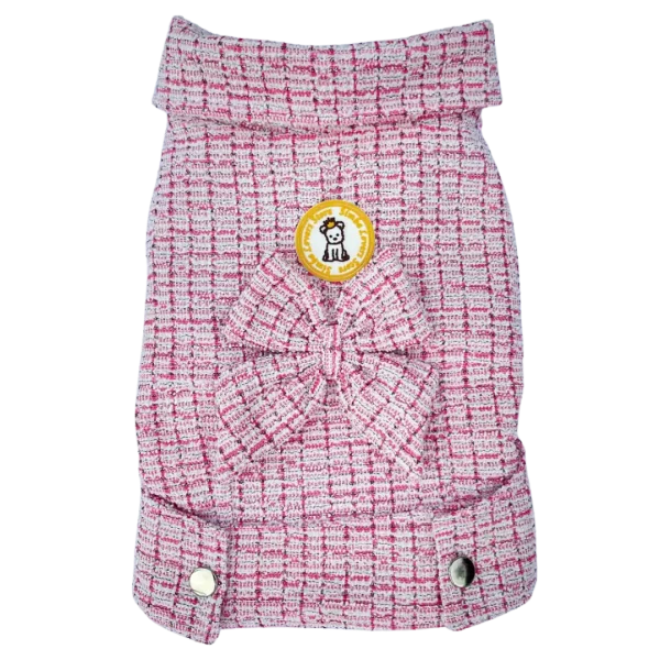 Jaqueta Tweed CROPPED Rosa Brilho