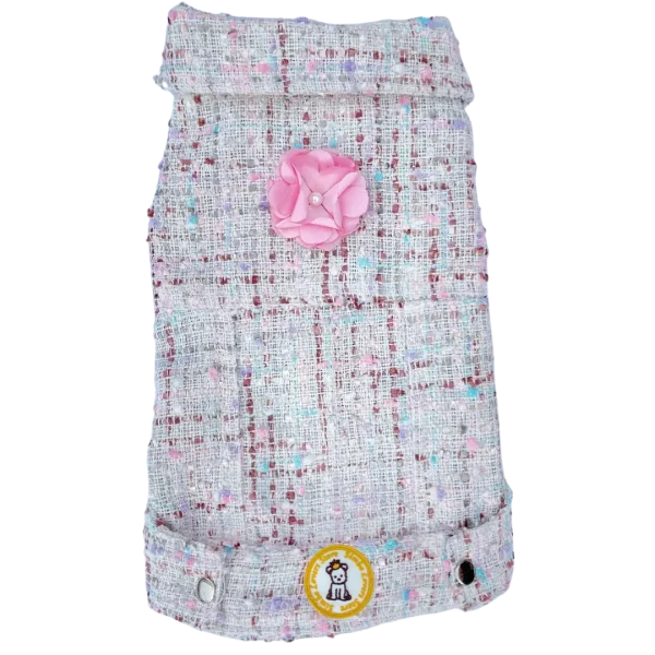 Jaqueta Tweed Colorido Flor