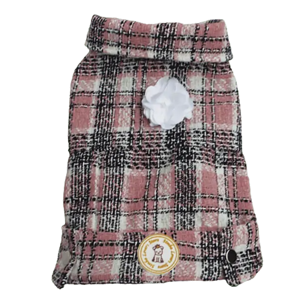 Jaqueta Tweed Rosa Bebê CROPPED Flor