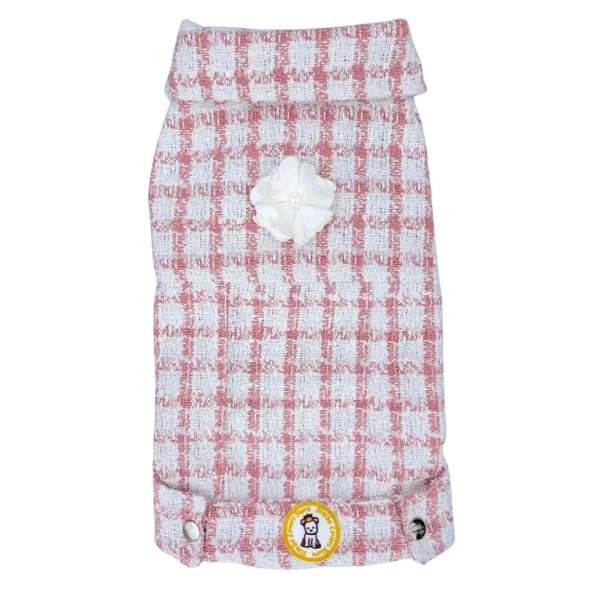 Jaqueta Tweed Rosa Claro Flor