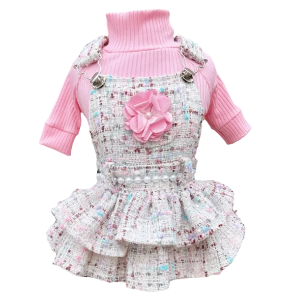 Jardineira Tweed Colorido Fem (SEM CAMISETA)