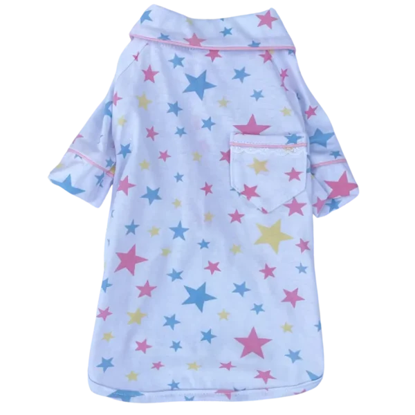 Pijama 2 Patas Estrelas Coloridas Branca