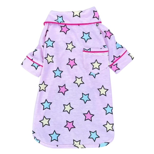 Pijama 2 Patas Estrelas Coloridas Rosa