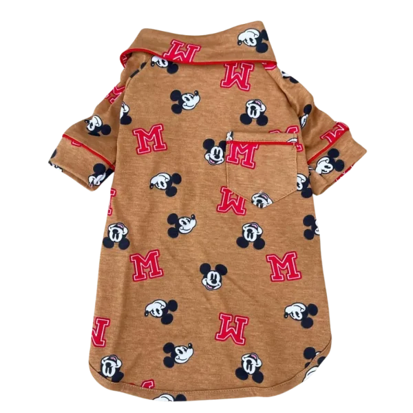 Pijama 2 Patas Mickey Marrom