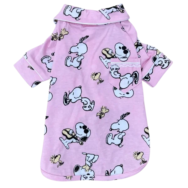Pijama 2 Patas Snoopy Violão Rosa
