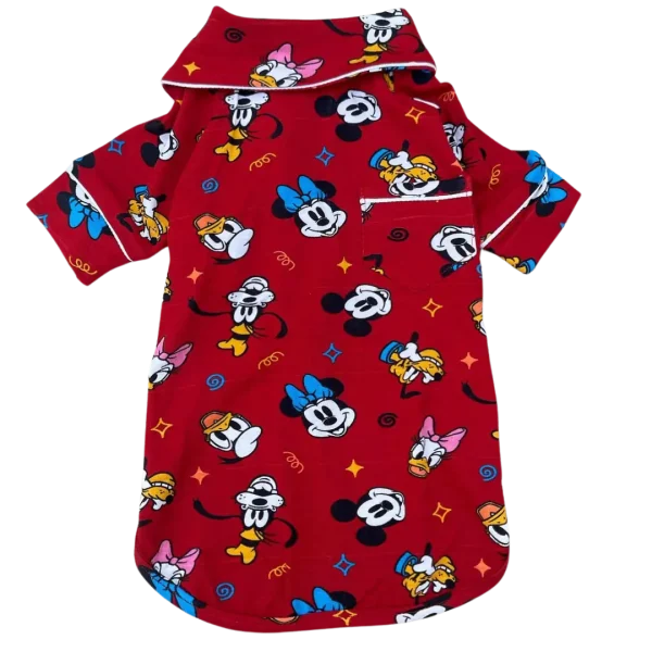 Pijama 2 Patas Turma do Mickey Vermelho