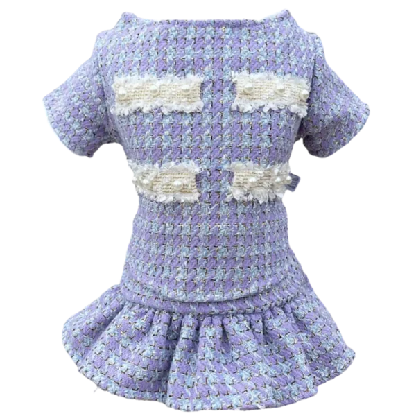 Vestido Tweed Lilás 2