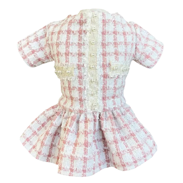 Vestido Tweed Rosa Bebê 2