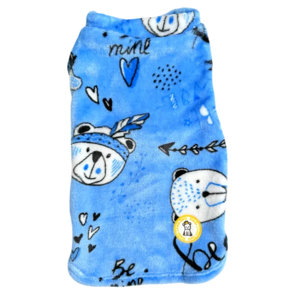 Colete Fleece Ursinho Indio Azul