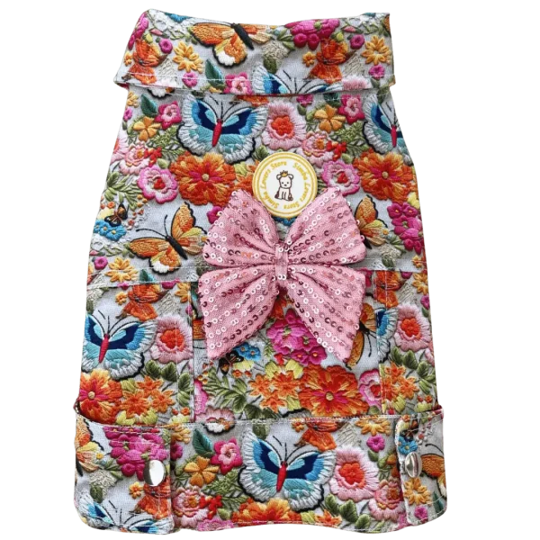 Jaqueta Cropped Borboletas Floridas