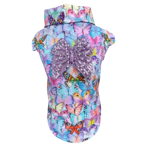 Camisa Regata Borboletas Coloridas Fem