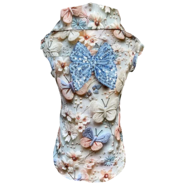 Camisa Regata Borboletas com Flores Fem