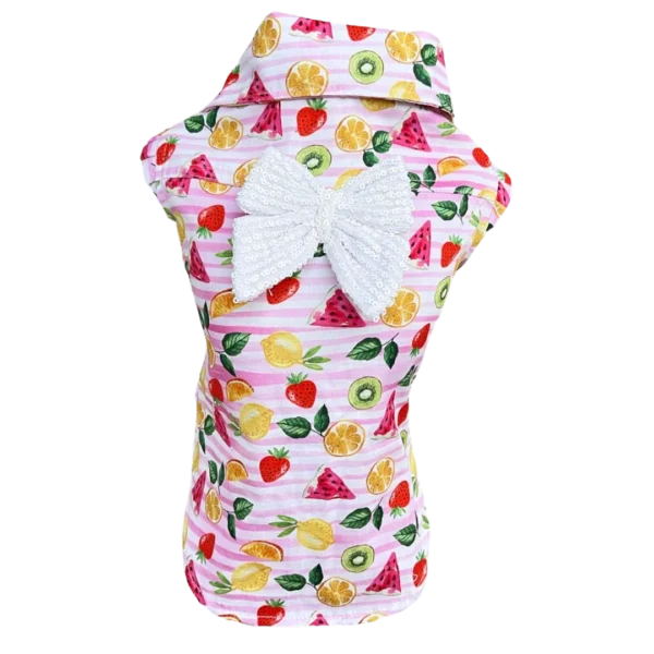 Camisa Regata Frutinhas Listradas Fem