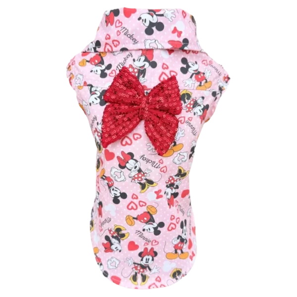 Camisa Regata Minnie Coração Rosa Fem