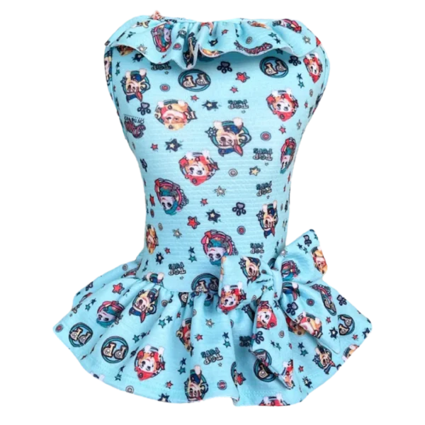 Vestido Laço Patrulha Canina Azul