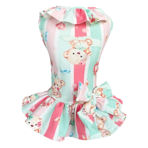 Vestido Laço Ursinho Presente