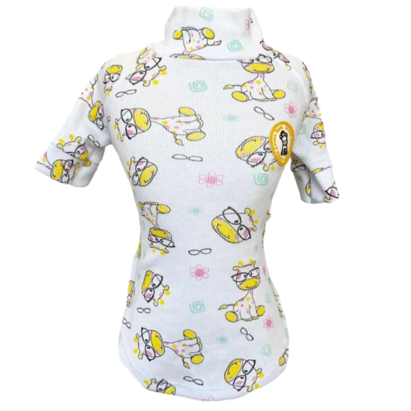 Camiseta Canelada Ribana Girafa Óculos