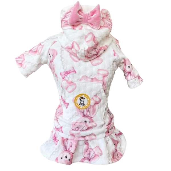 Conjunto Esporte Matelassê Ursinho Branco