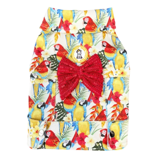 Jaqueta Cropped Araras Fem