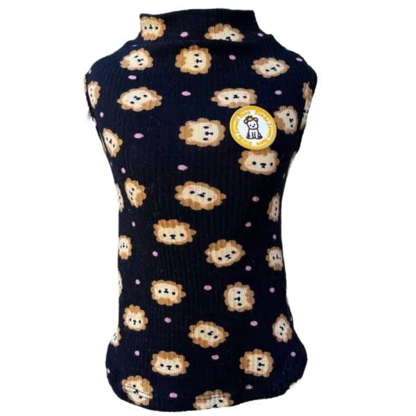 Regata Canelada Leão Preto Masc