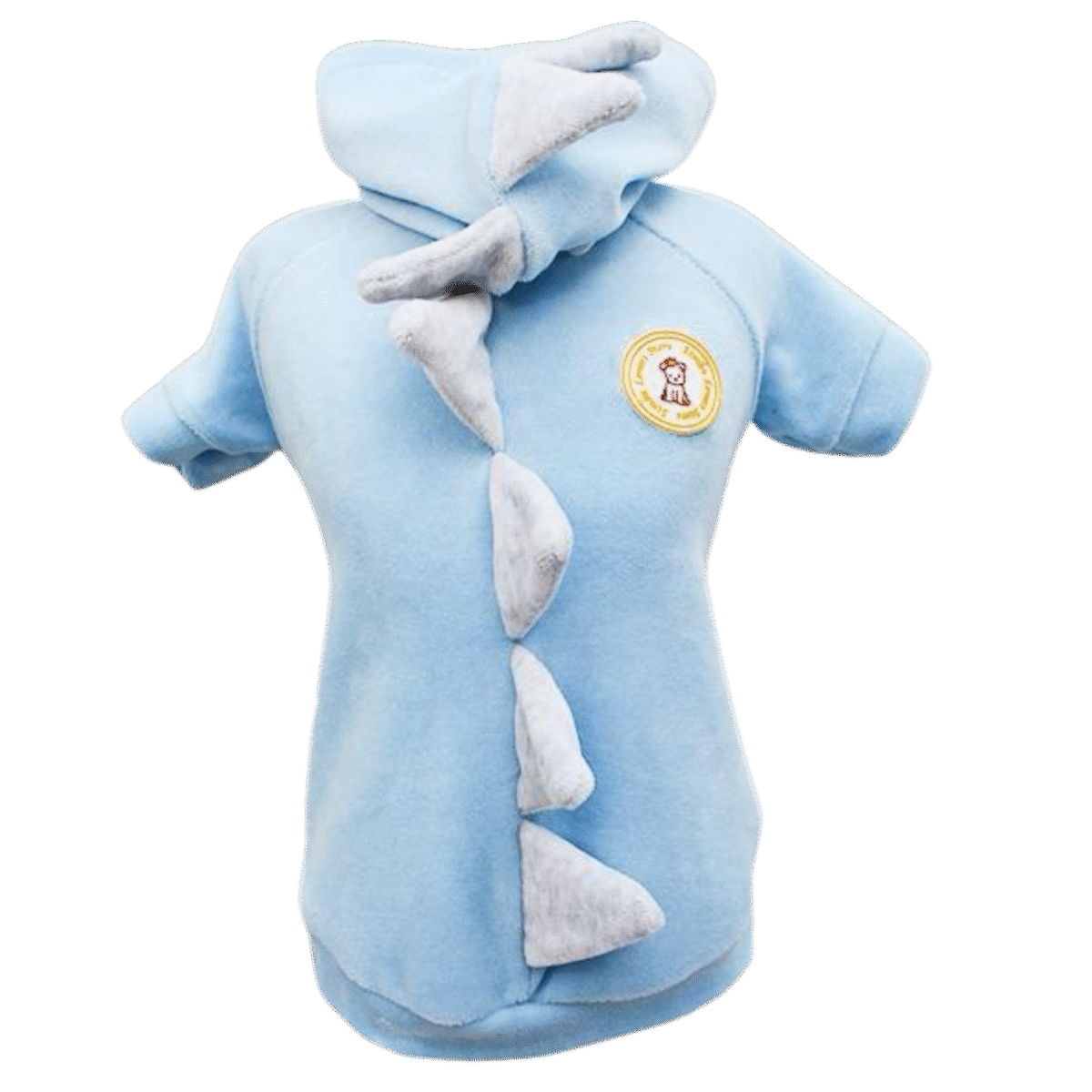 Moletom Plush Dino Azul c/ Cinza - Imagem 1