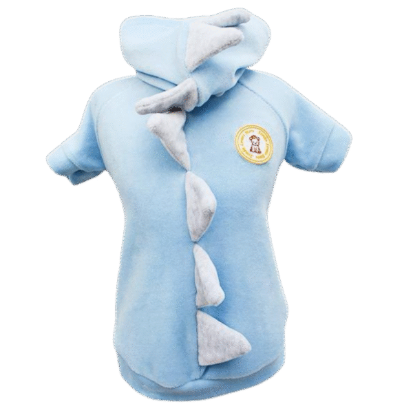 Moletom Plush Dino Azul c/ Cinza