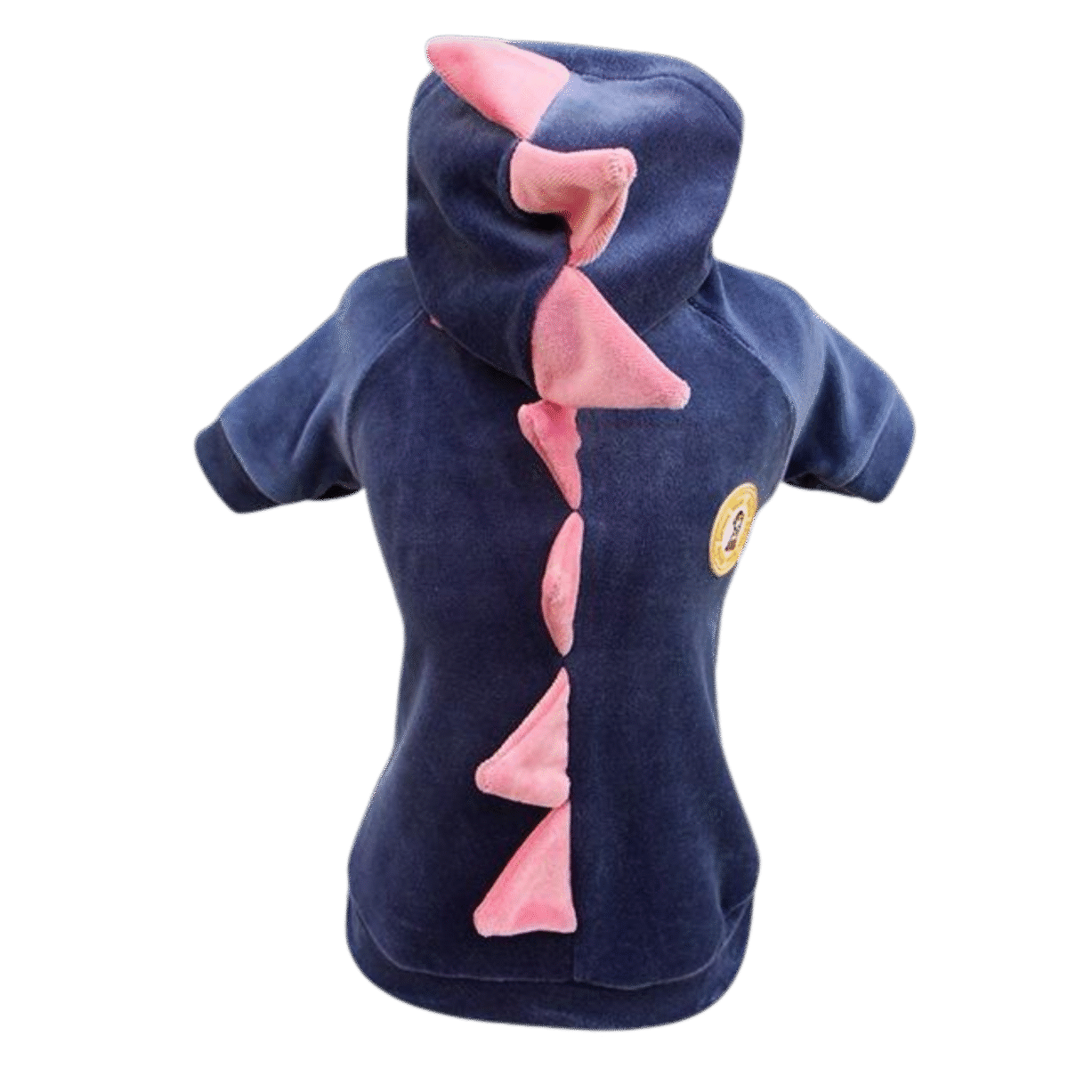 Moletom Plush Dino Azul c/ Rosa - Imagem 1