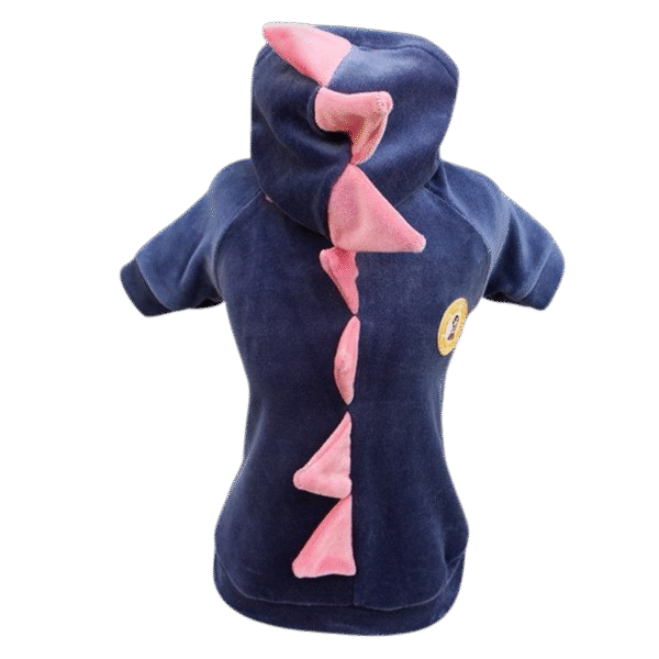 Moletom Plush Dino Azul c/ Rosa