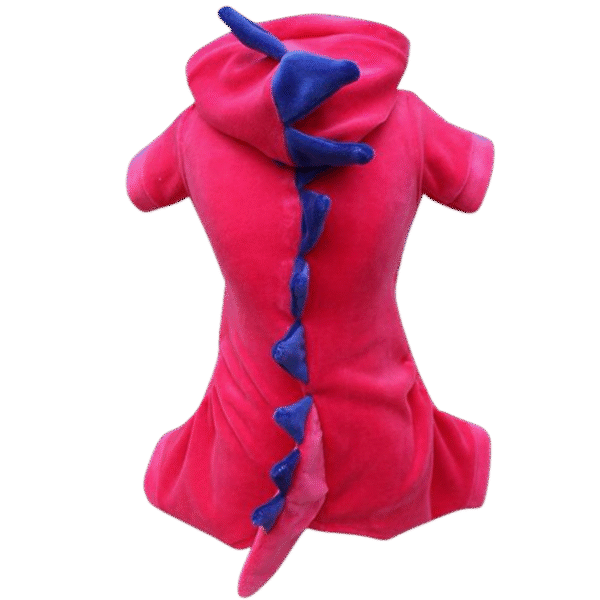 Pijama Plush Dino 4 Patas Rosa c/ Roxo
