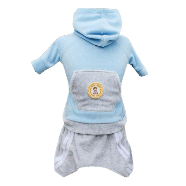 Conjunto Esporte Azul Bebê e Cinza