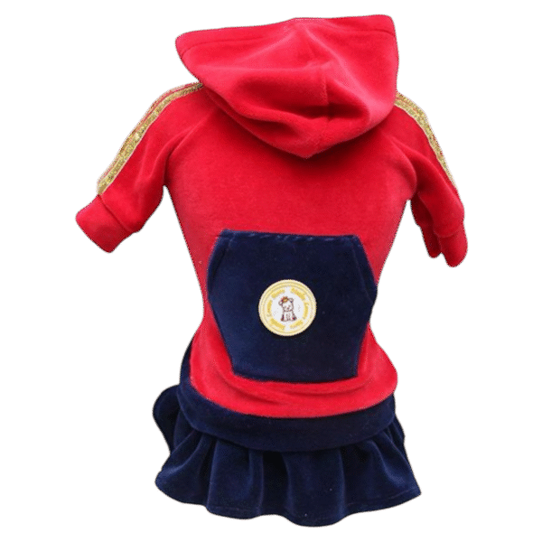 Conjunto Esporte Plush Vermelho com Marinho Fem